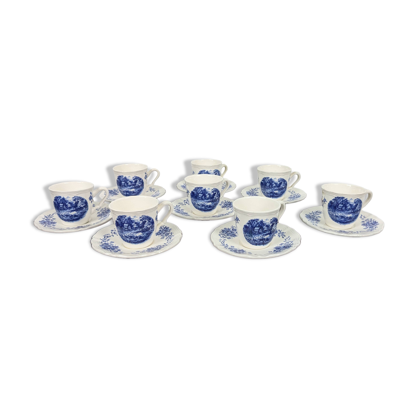 16-piece ceramic coffee set from Sarreguemines