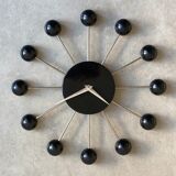 Horloge murale araignée spoutnik noir, space age, atomique