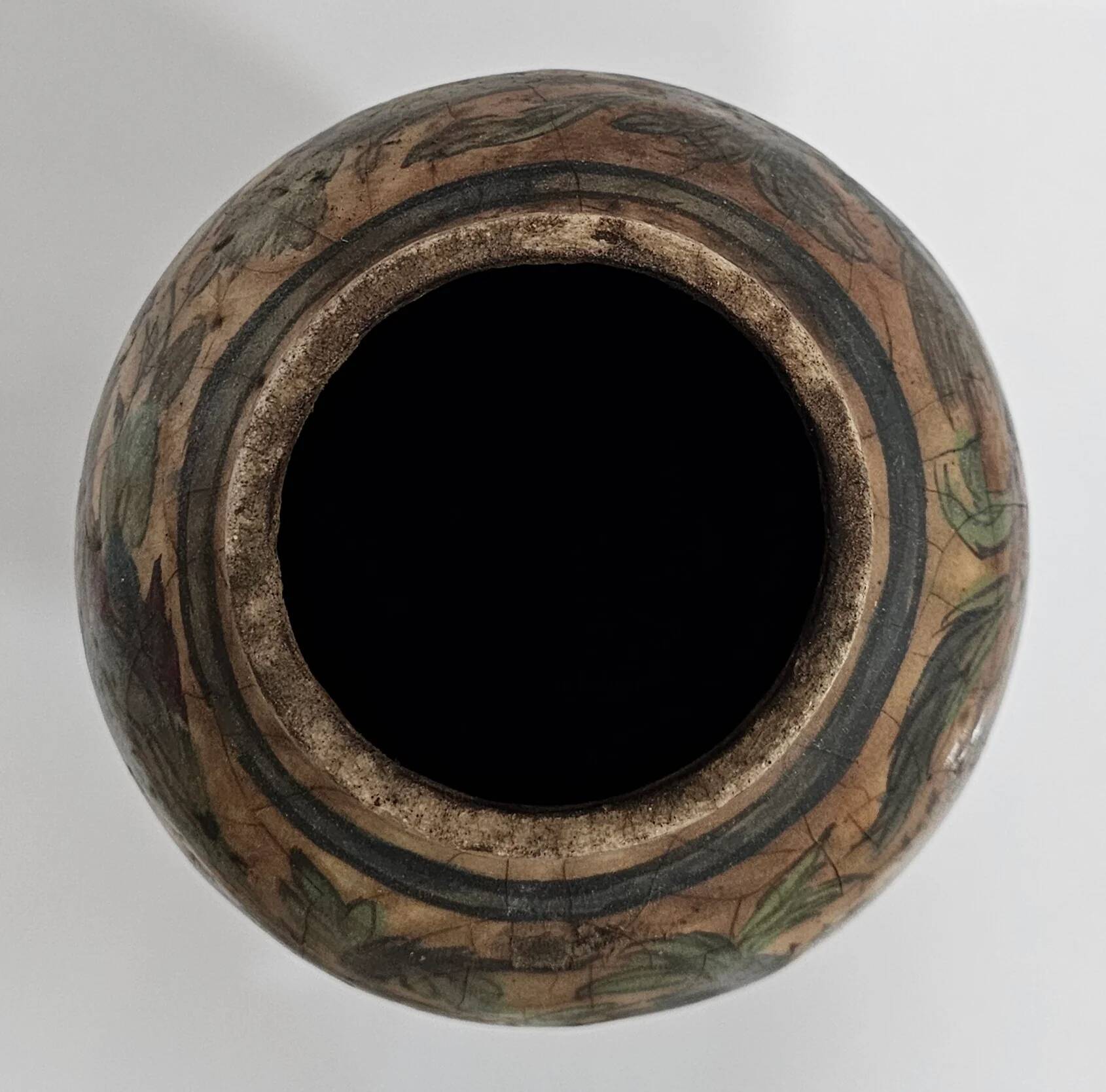 Early 20th century Persian Qajar dynasty pottery vases / bowl / bottle / 1900s