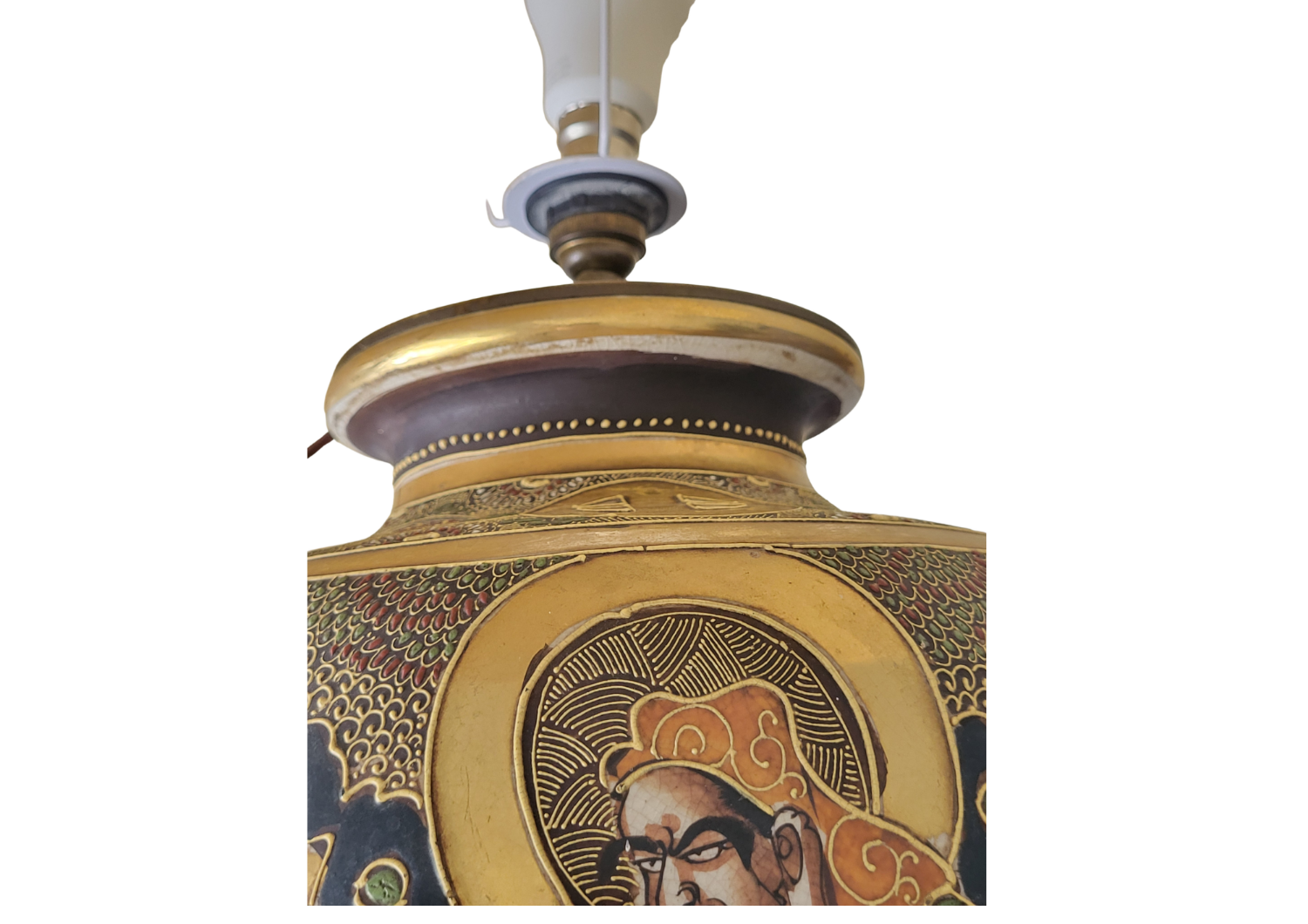 Handmade Asian style lamp in ceramic