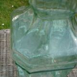 Square bottle of molded-pressed glass with faucet