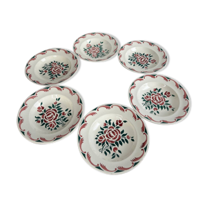 Lot de 6 assiettes creuses - anciennes