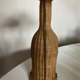 Lamp cabanon Provence in woven wicker basket weavers 1950