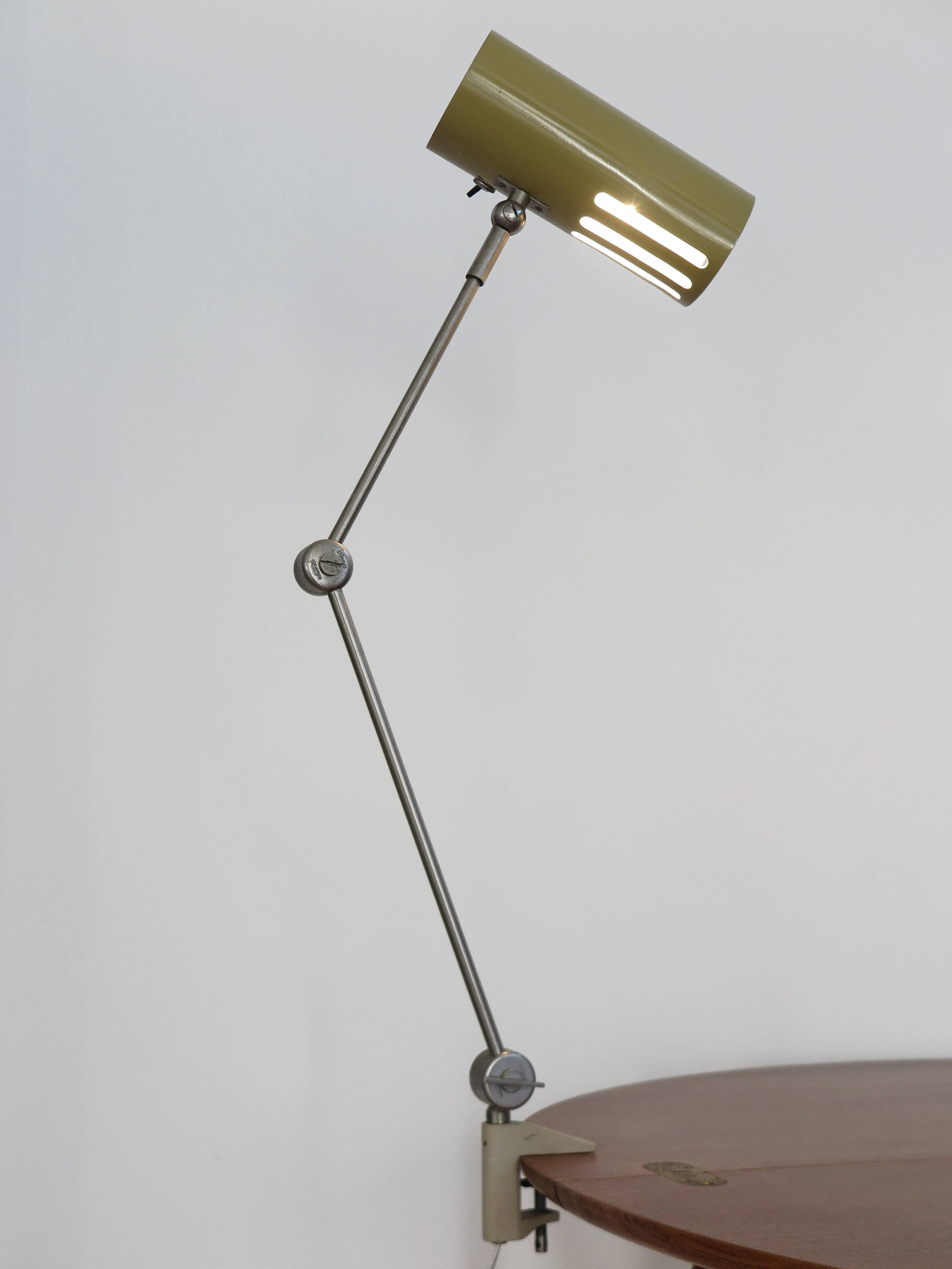 Stilnovo Italian metal clamp lamp 1950s