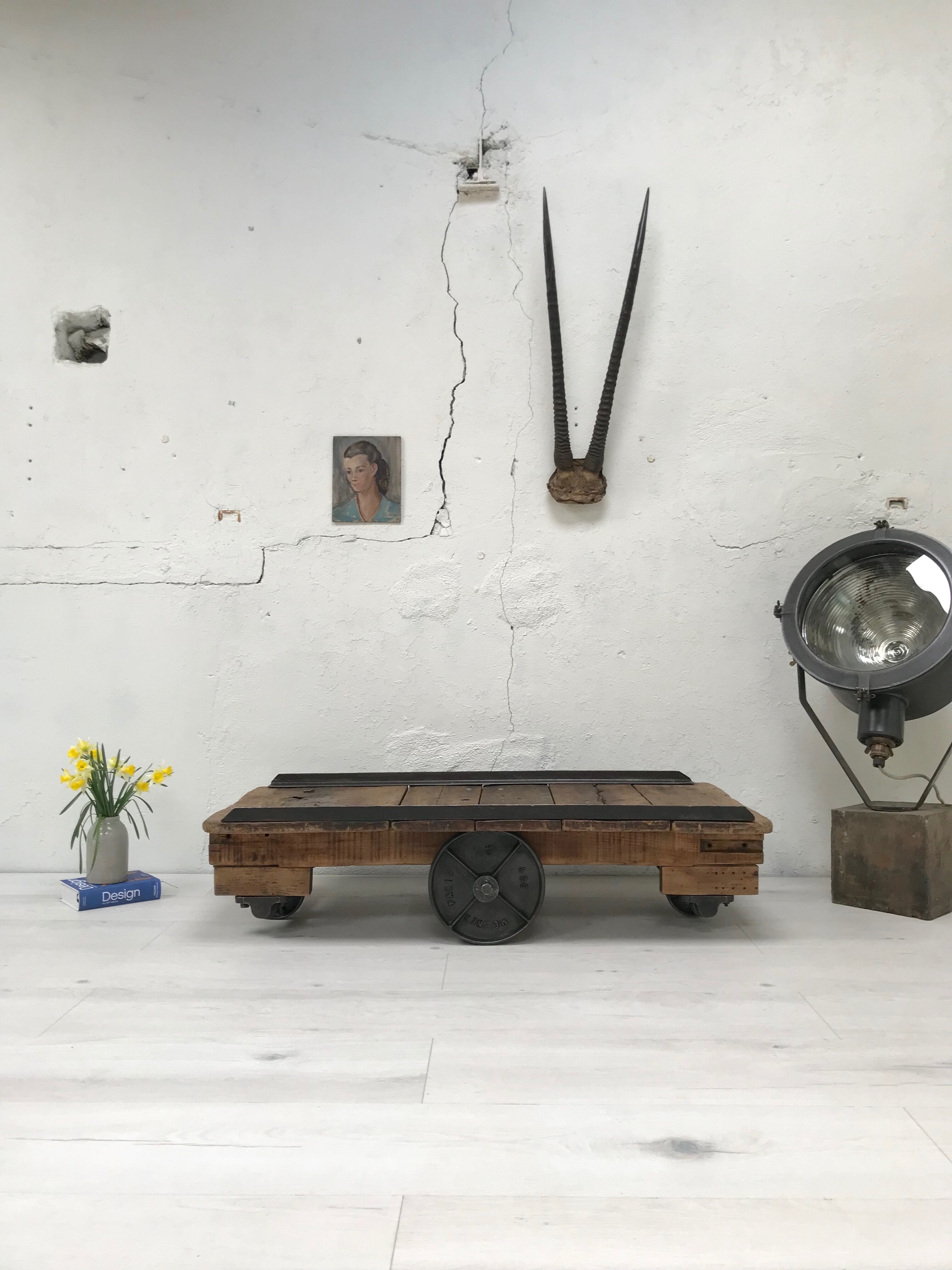 Industrial coffee table
