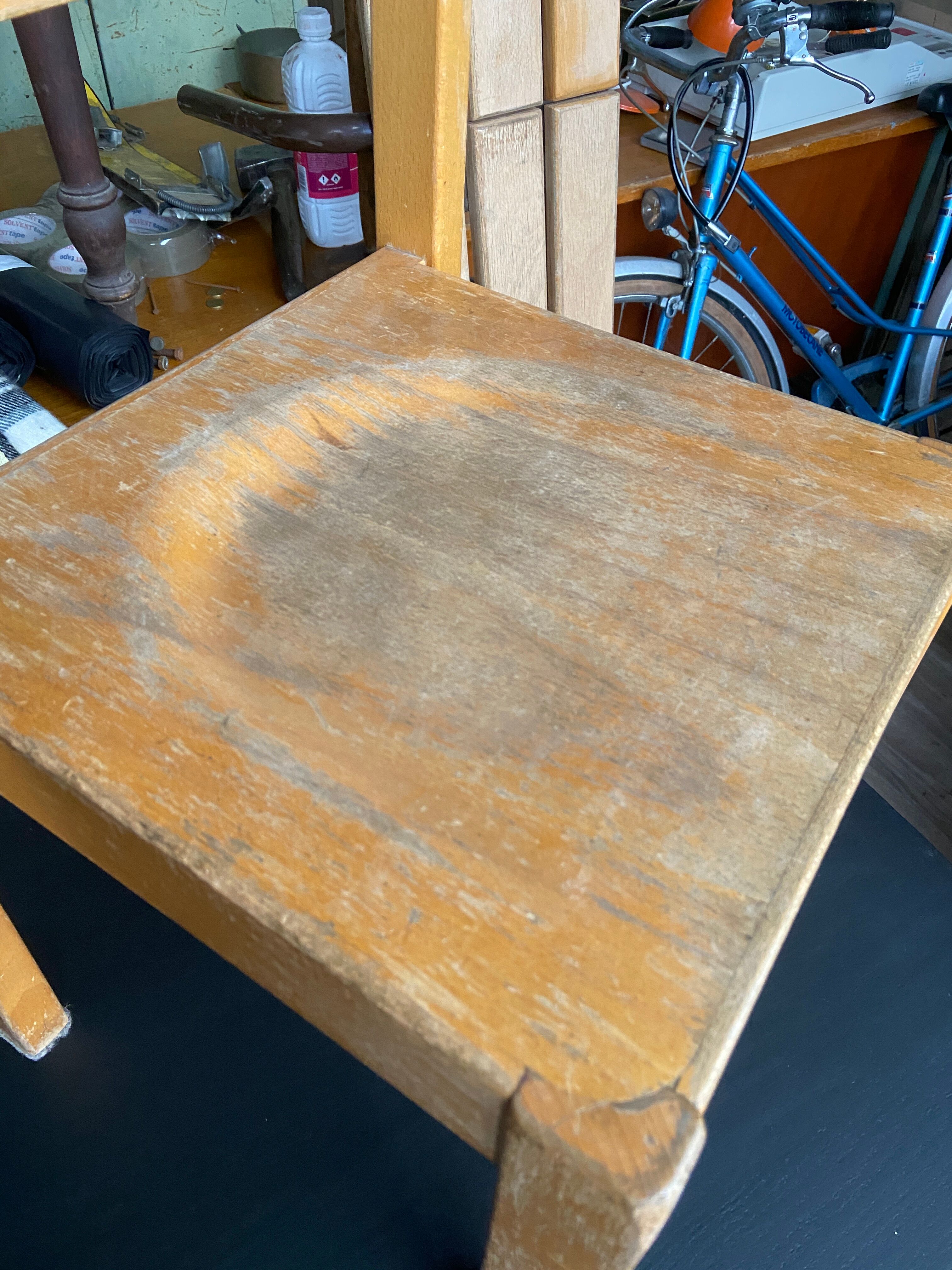 Children's chair vintage school wood