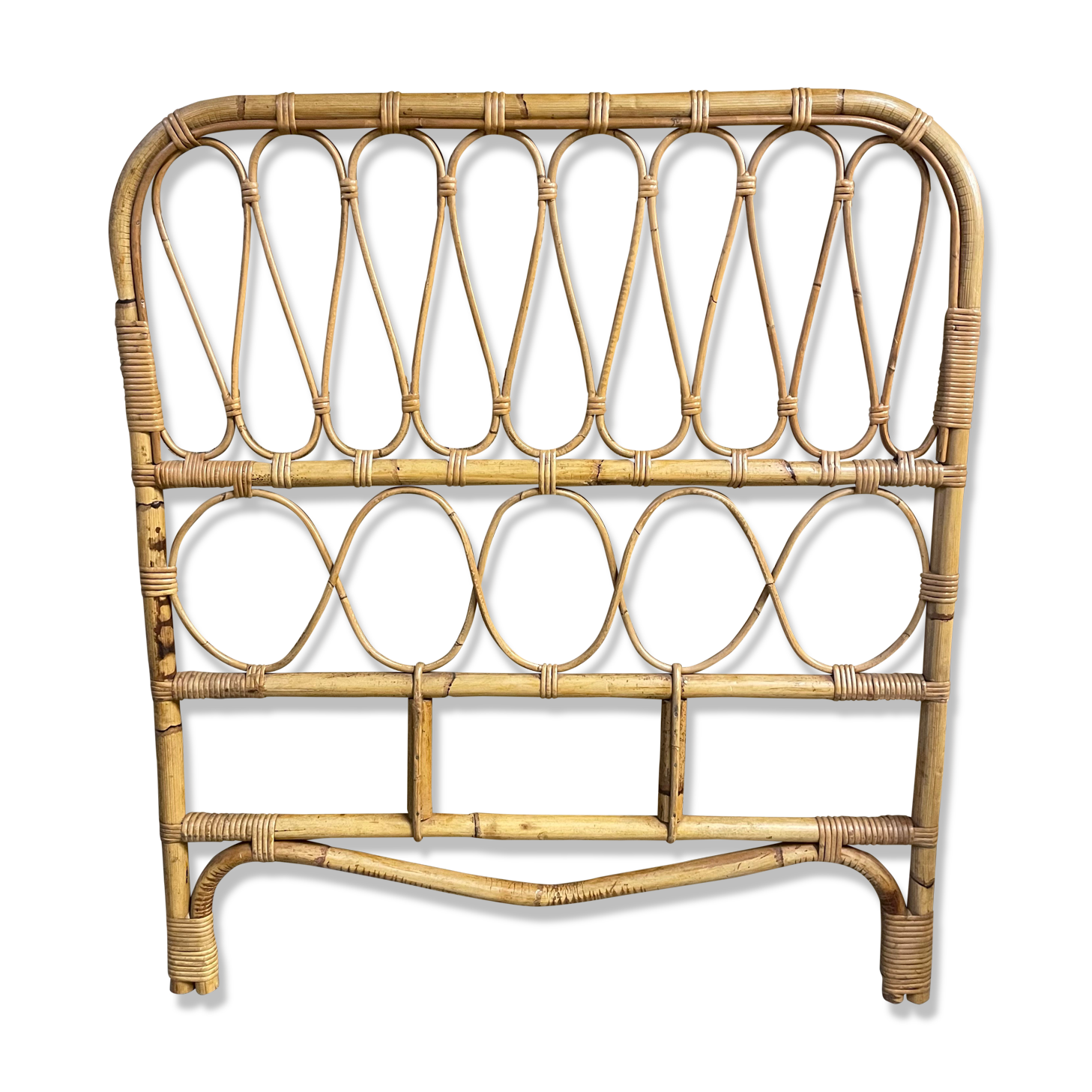 Vintage rattan headboard