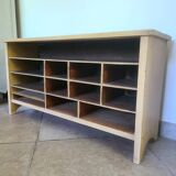 Vintage ochre bench locker shelf
