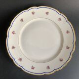 6 Paris porcelain plates, "A la Reine" model, 1890, Damon