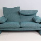 Vico Magistretti "Maralunga" 2-seater re-upholstered sofa For Cassina