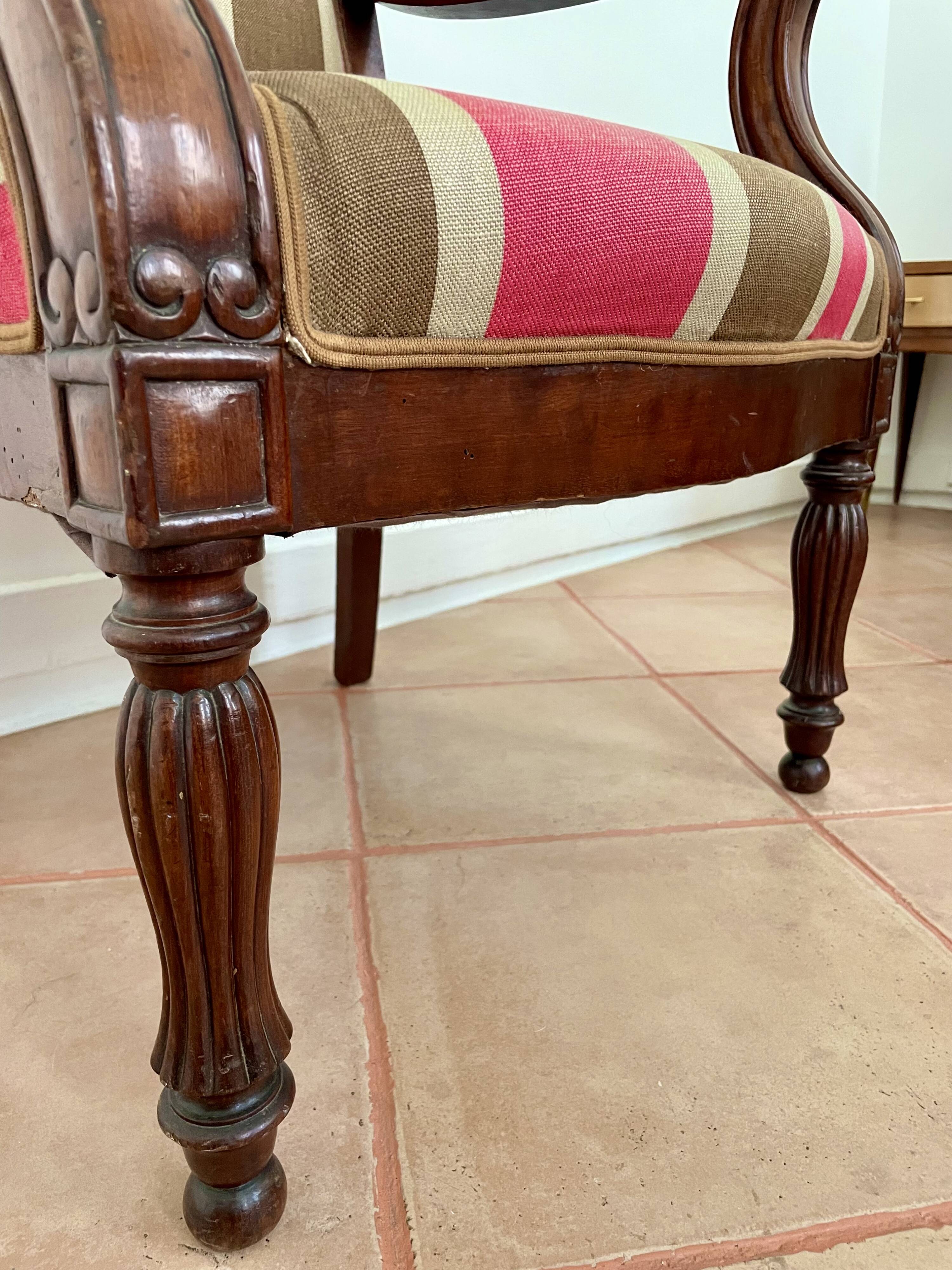 Antique Empire style armchair