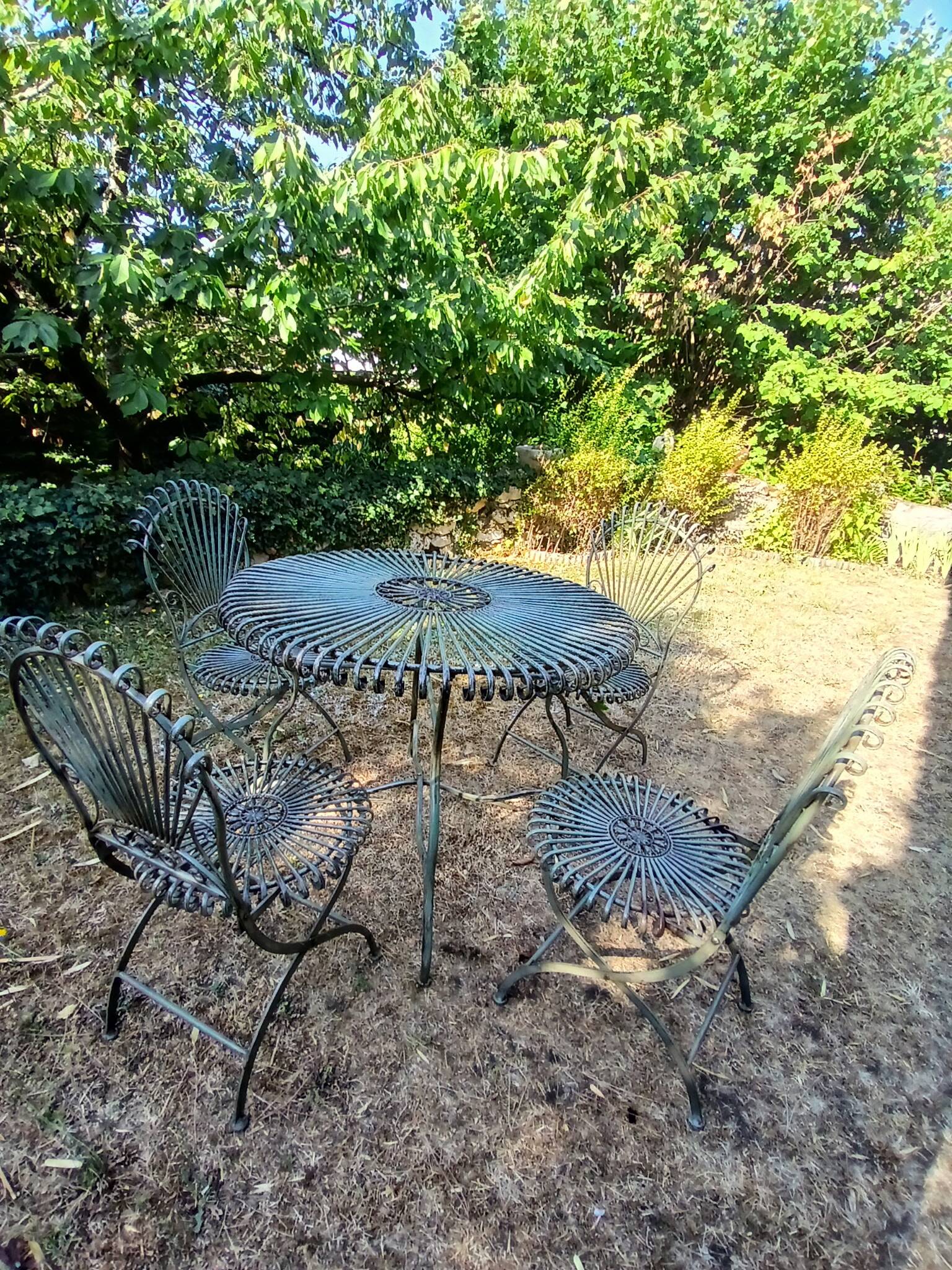 Salon de jardin fer forgé