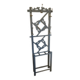 Porte manteau vestiaire art déco en bois patiné gris