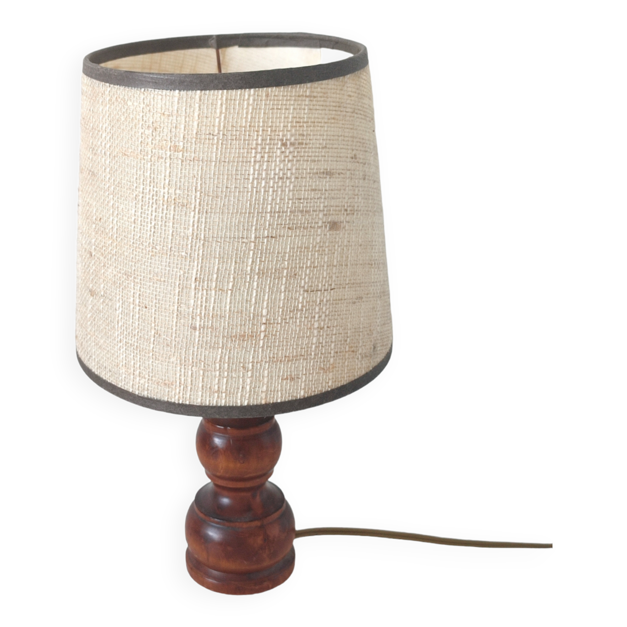 Vintage Japanese straw lamp