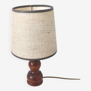 Vintage Japanese straw lamp