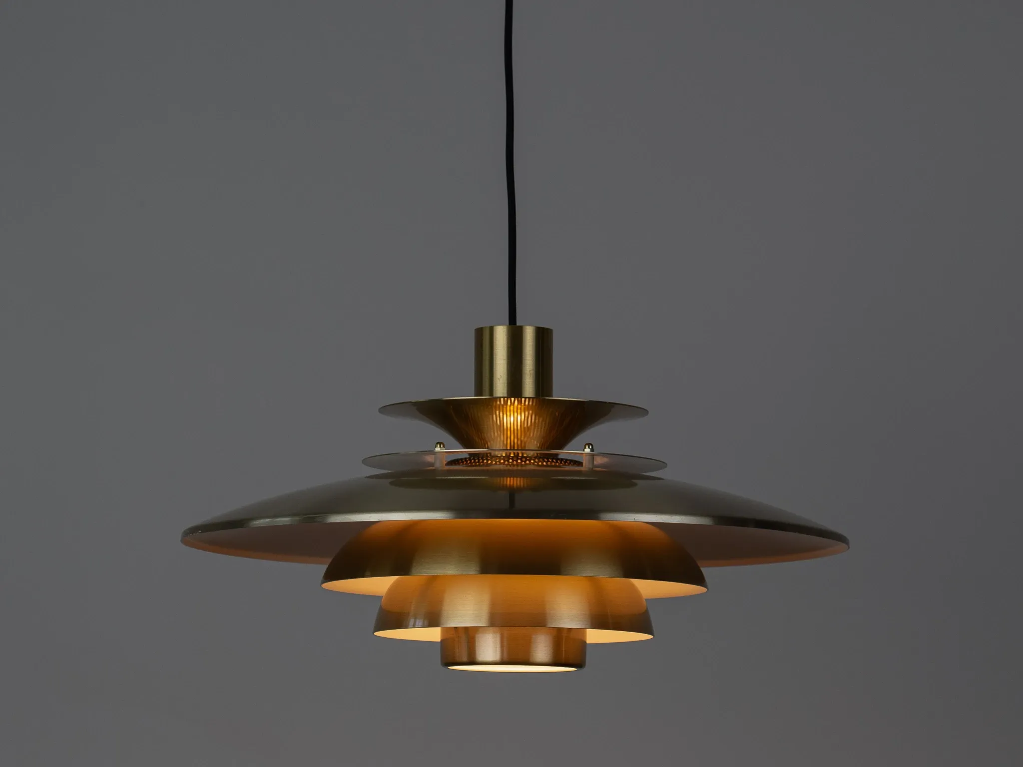 Danish vintage Verona pendant lamp by Kurt Wiborg, Jeka. 1980s
