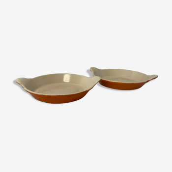 Lot deux petits plats en fonte Le Creuset XXème