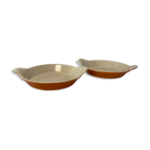 2211798 Art of the table, lot two small cast iron dishes Le Creuset XXème