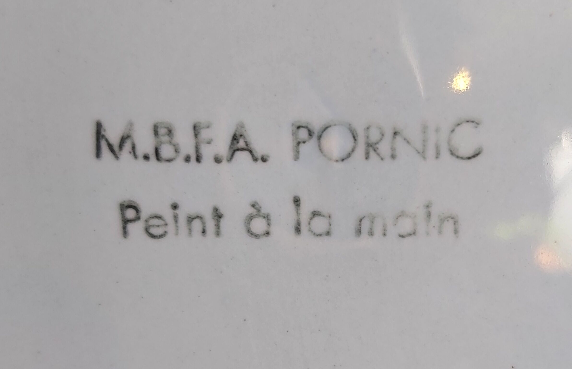 French vintage Pornic oyster plates