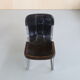 Chaise de salle à manger en cuir de Cidue, années 1970