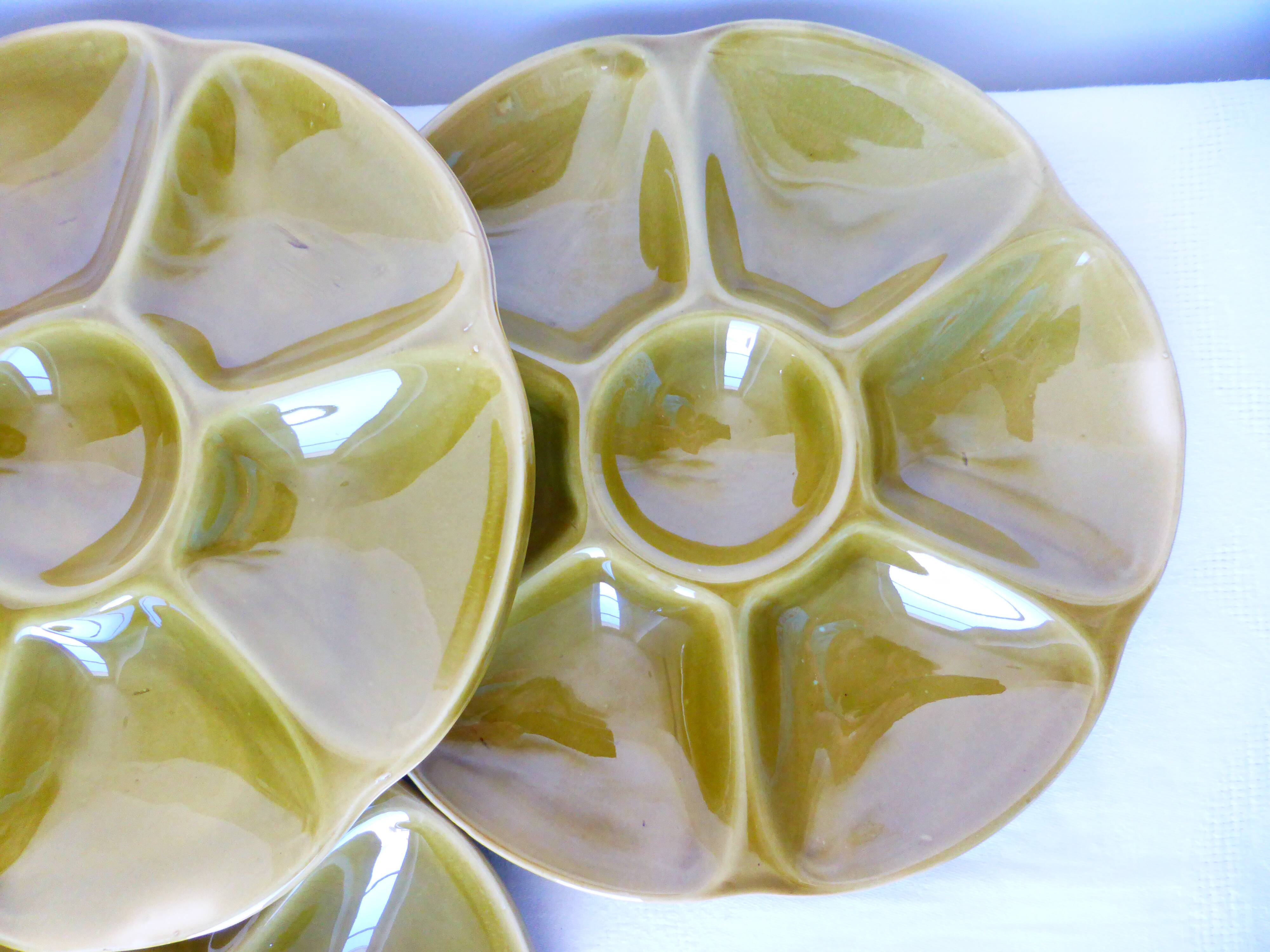 4 oyster plates Gien 2106171