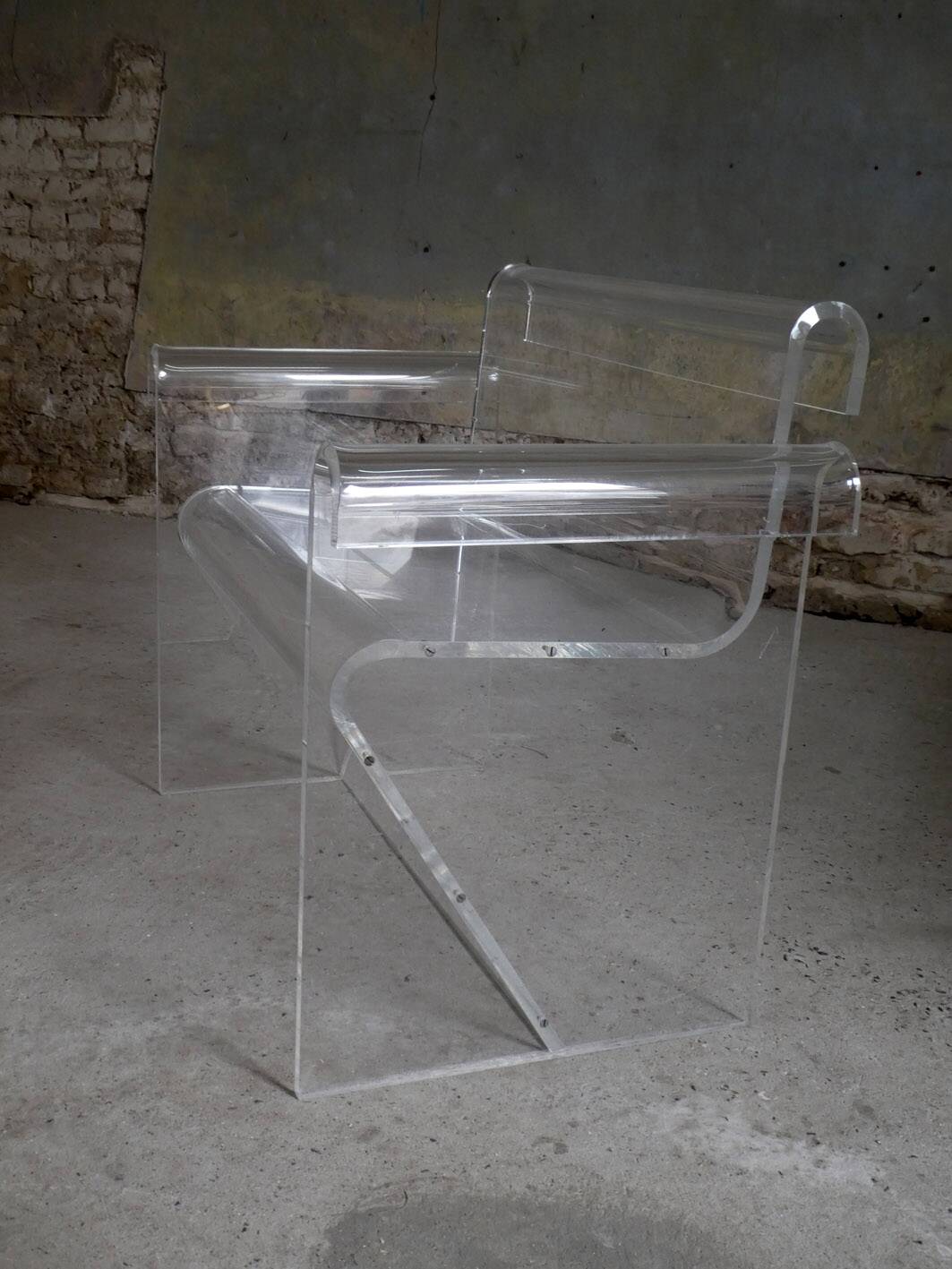 plexiglass bench, 1970