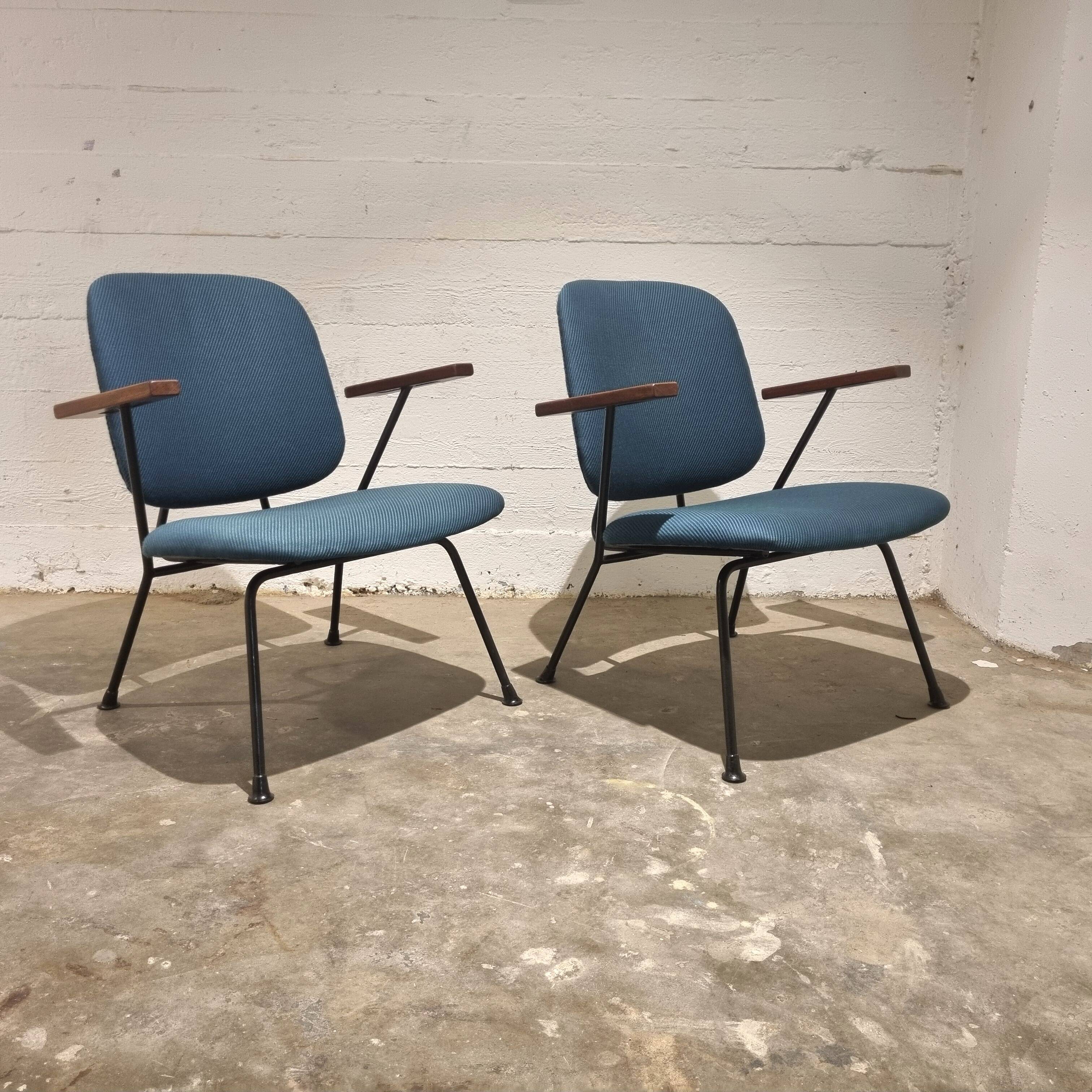 Pair of Armchairs by Gijs van der Sluis for van Der Sluis Steel Furniture