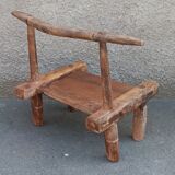 Tabouret ancien en bois. Art africain Baoulé de Côte d'Ivoire