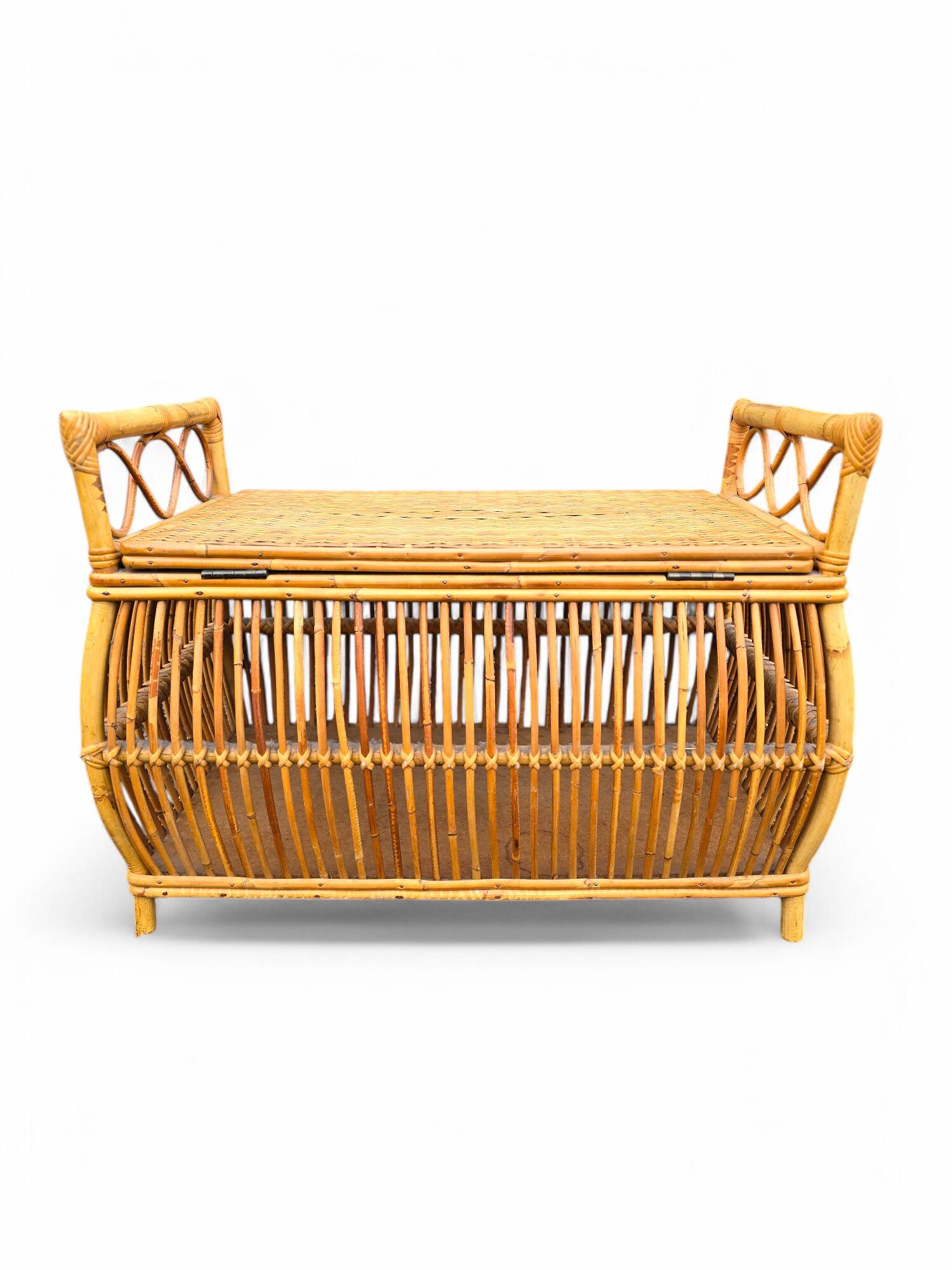 70's Rattan Bench / Chest