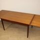 Danish Scandinavian extendable dining table in teak, 1960.