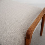 Oak footrest, Danish design, 1970s, production: Denmark