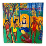 Tahiti landscape on panel