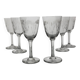 6 Baccarat crystal wine glasses, Molière model