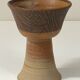 Vintage Scandinavian stoneware chalice cup, Höganäs style, 1960s.
