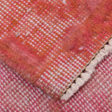 Distressed red turkish vintage rug 303x209 cm