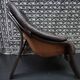 Brutalist brown Leather low Lounge Chair, Norway 1970s