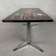 Mid-century coffee table – ceramic and chrome