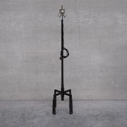 Lot de 4  lampadaires brutaliste en fer