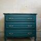 Vintage emerald green chest of drawers