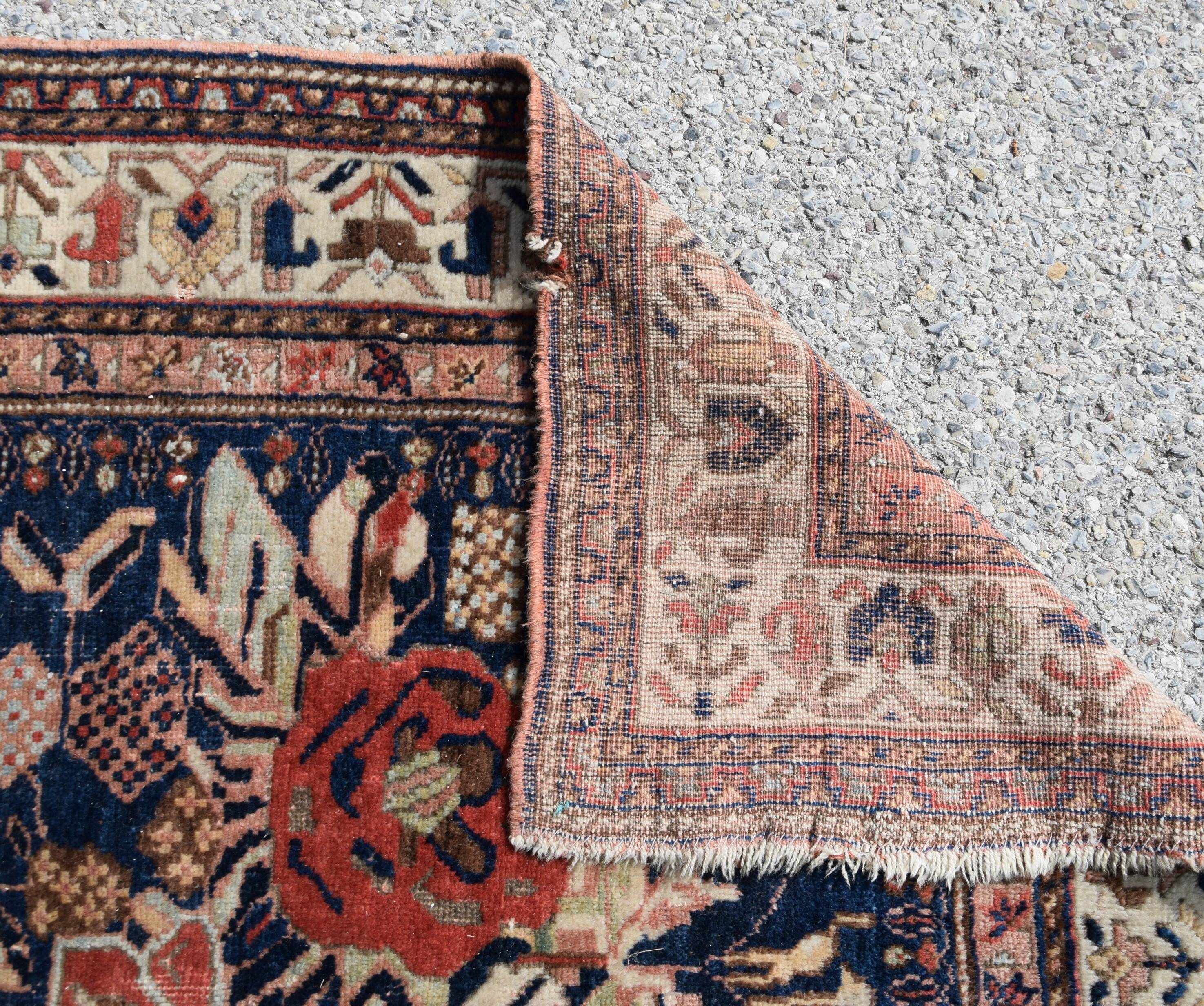 Antique Iranian Afshar Golfang Rug: 2.00 X 1.64 Meters