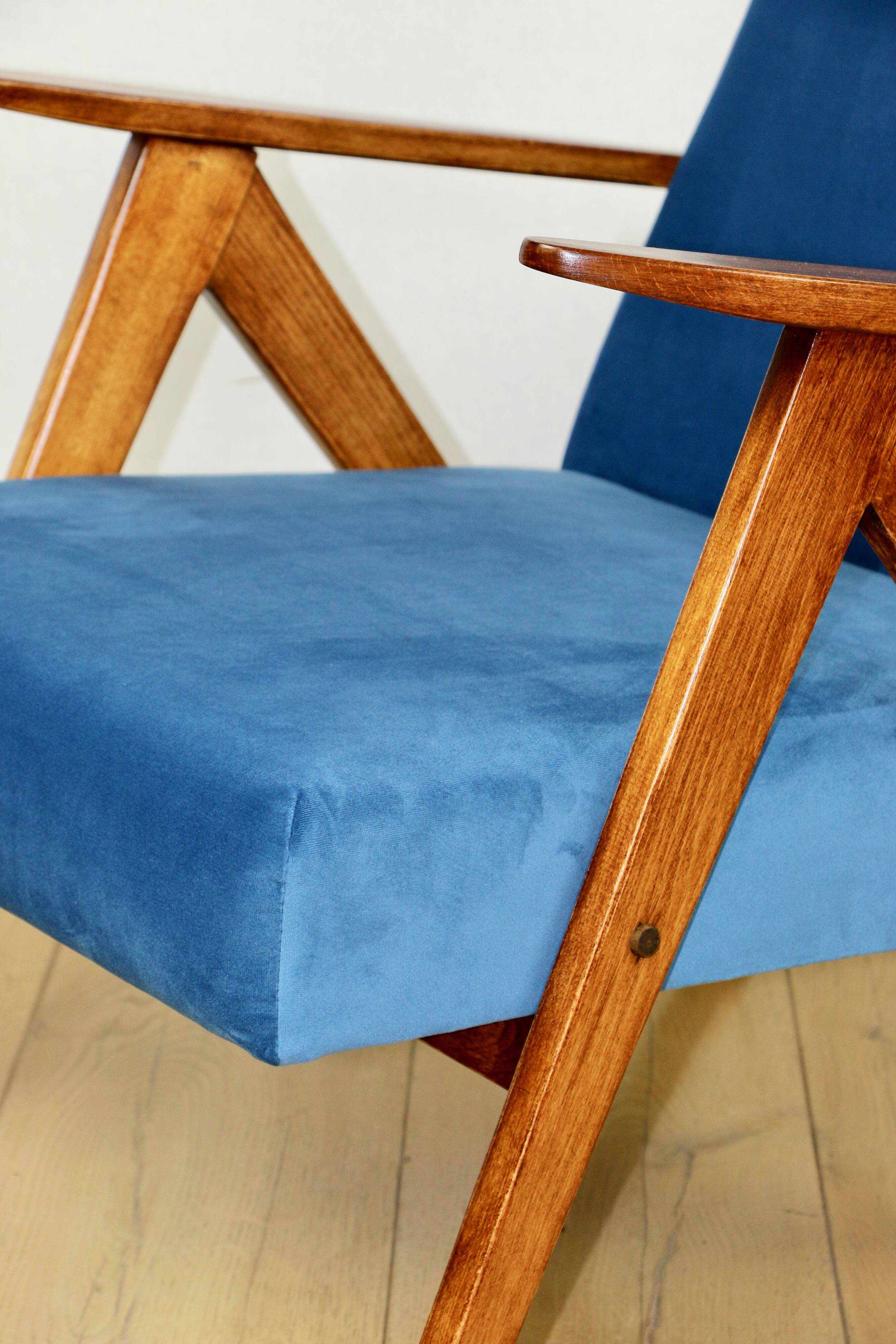 B-310 VAR armchair sea blue blue velvet - 2 pieces available