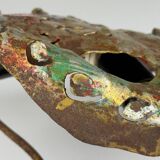 Brutalist metal octopus wall lamp by Salvino Marsura, Italy, 1980s.