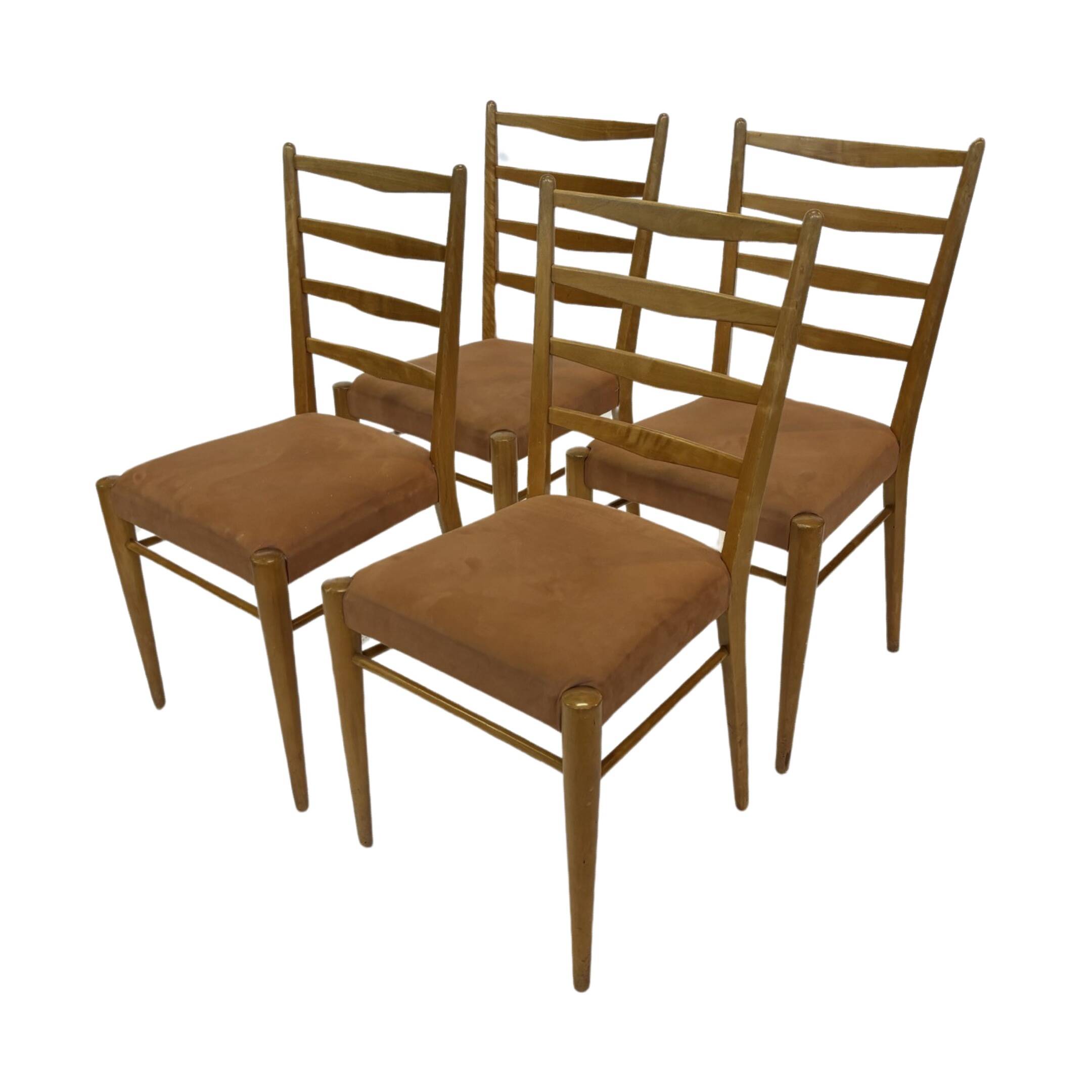 Set of 4 vintage chairs Cees Braakman Pastoe ST09 50's