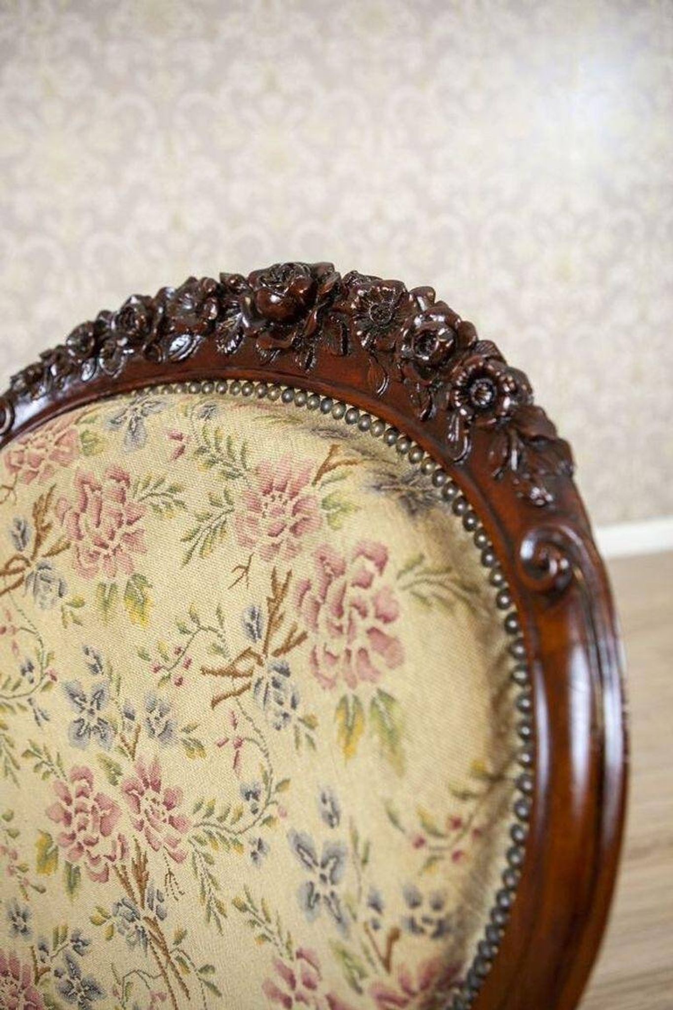 Antique Baroque Revival Armchair, 1890s