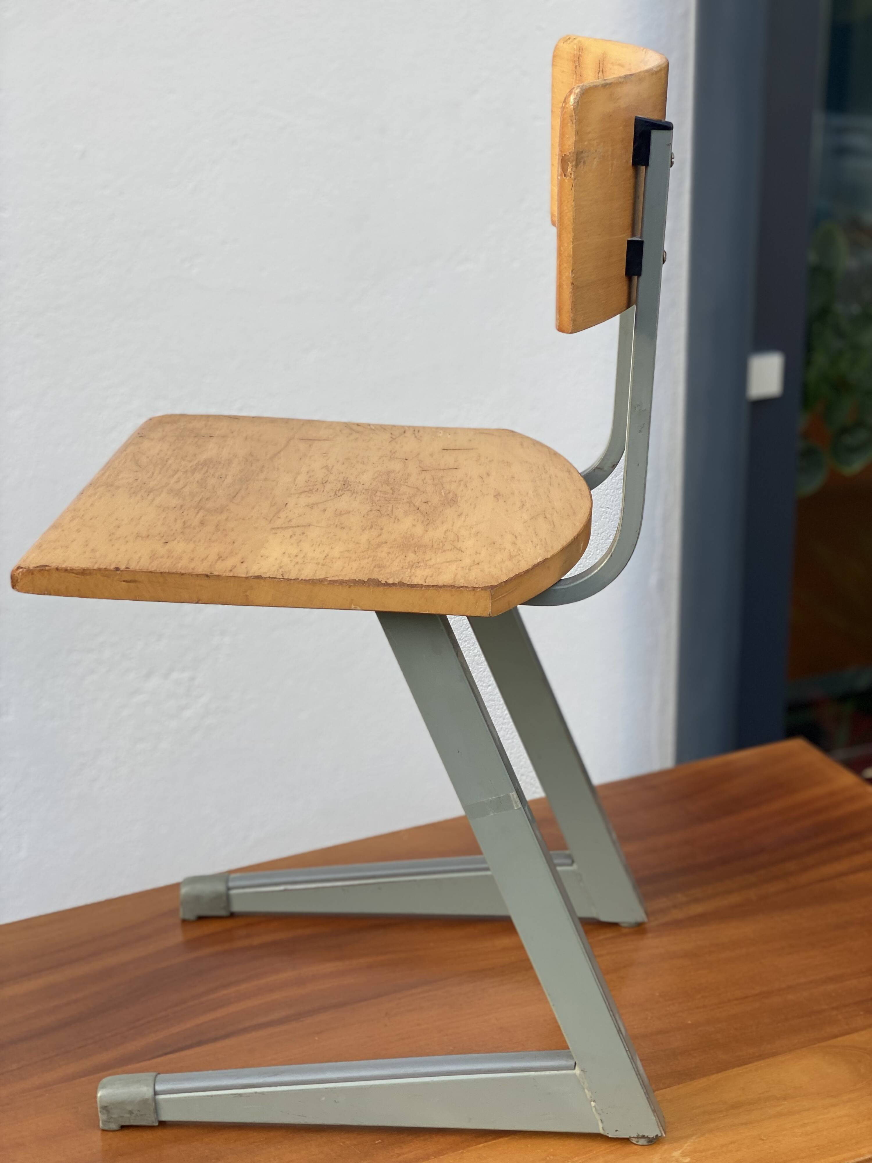 Vintage Industrial Style Office Desk and Chair