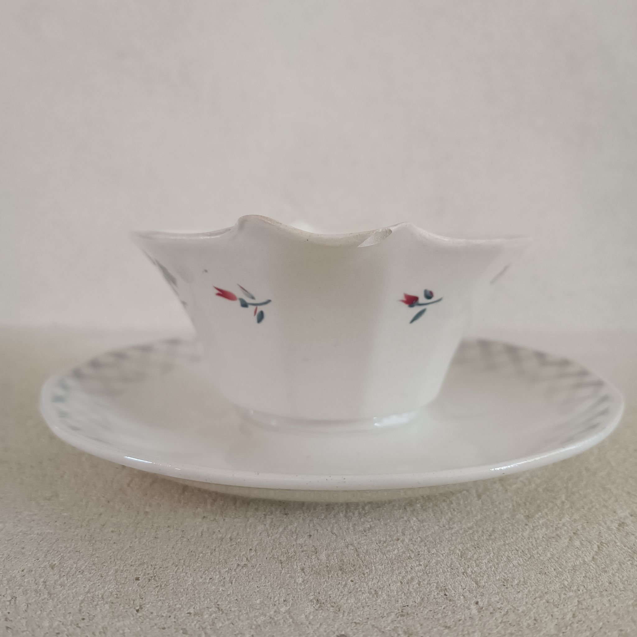 Saucière double terre de fer Digoin Sarreguemines