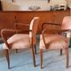 2 fauteuils bridge saumon