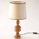 Turned wooden lamp base