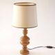 Turned wooden lamp base