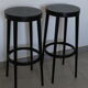 2 black baumann stools 785mm